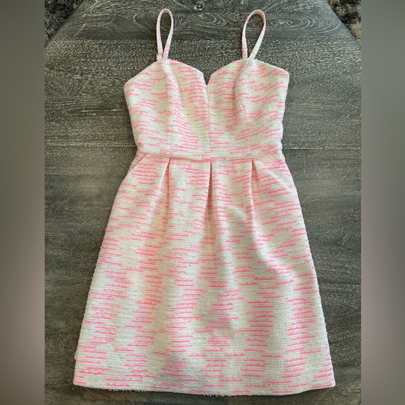 Moulinette Soeurs Dresses & Skirts - Moulinette Soeurs Pink and White Mini Dress